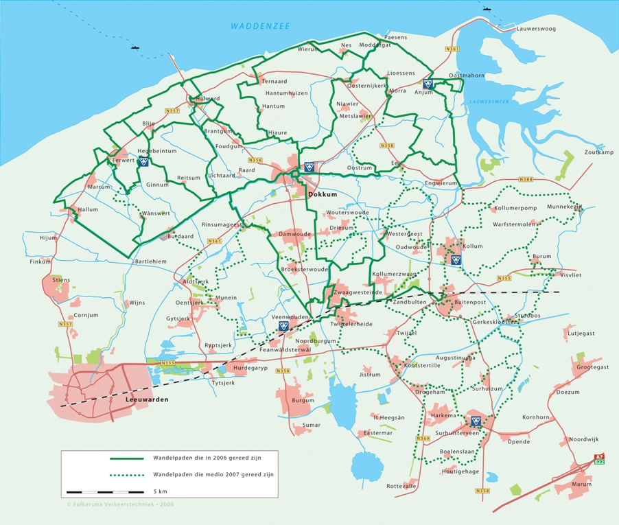 Historic footpaths North-East Friesland Netherlands
