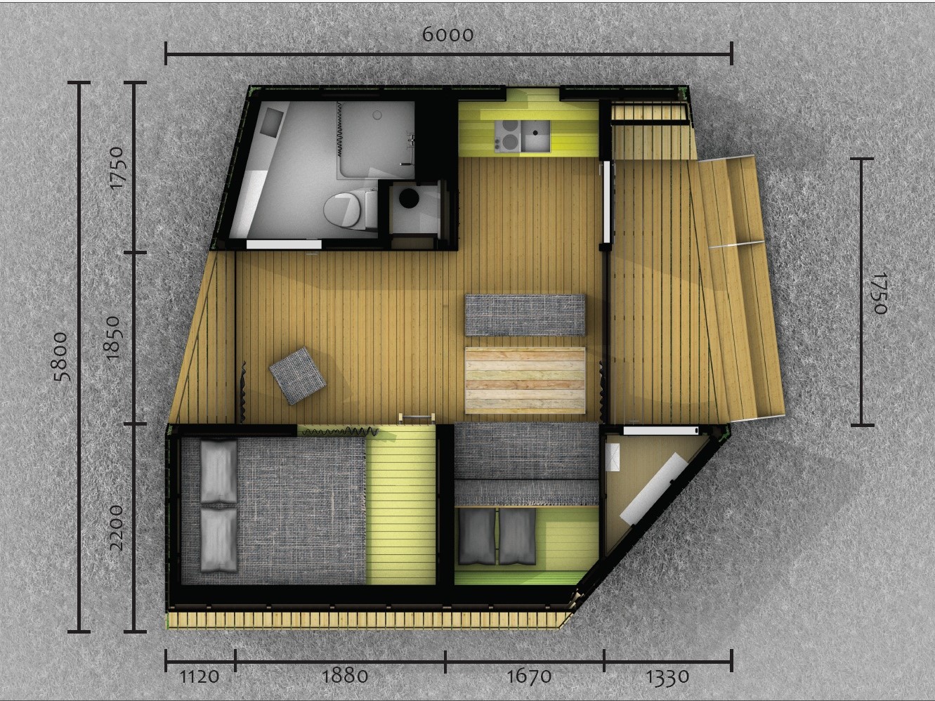 Plattegrond ecolodge Friesland