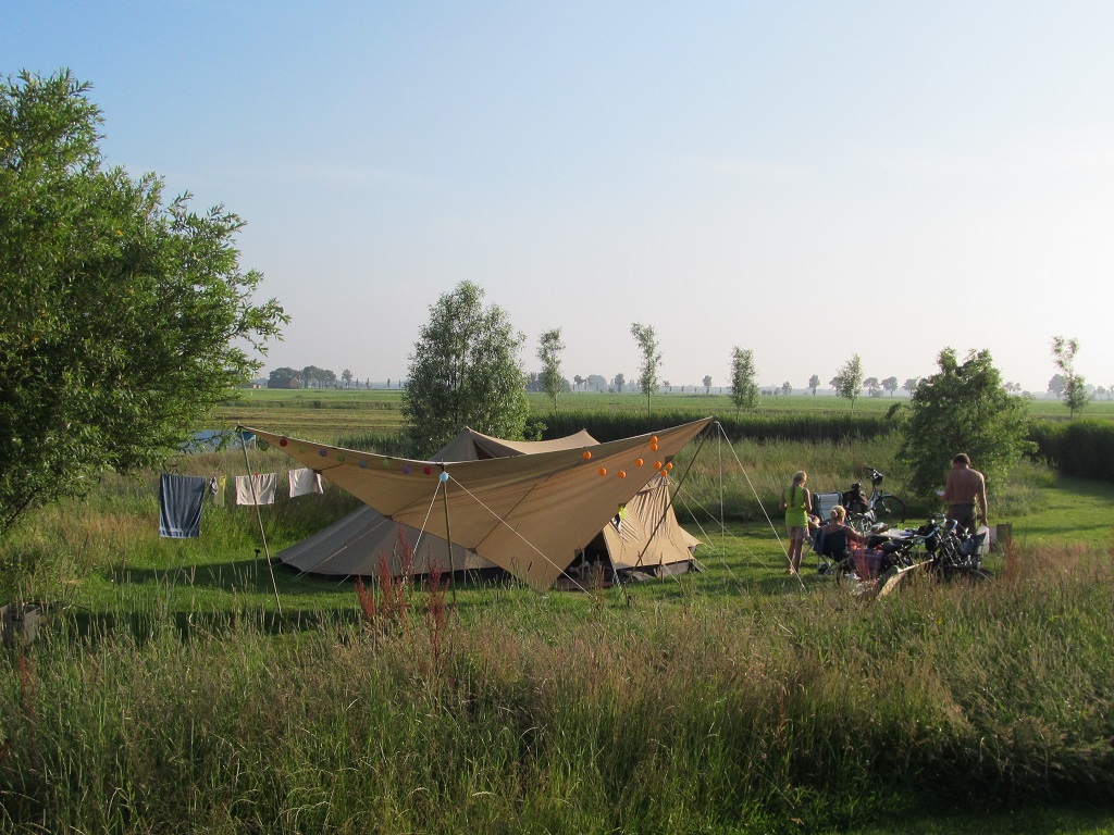 tent in the fields