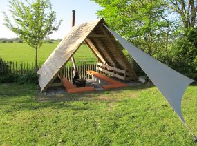 wood burning stove nature camping Friesland Netherlands