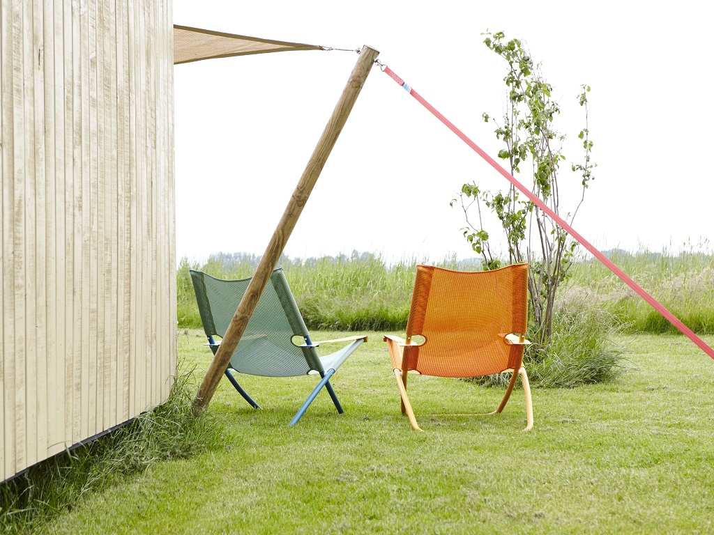 lounge chairs outside