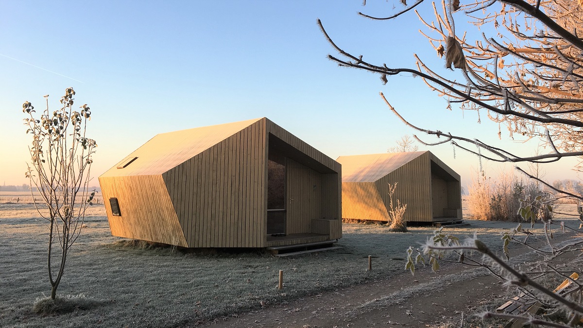 Duurzame ecolodge tiny house glamping Lauwersmeer Friesland